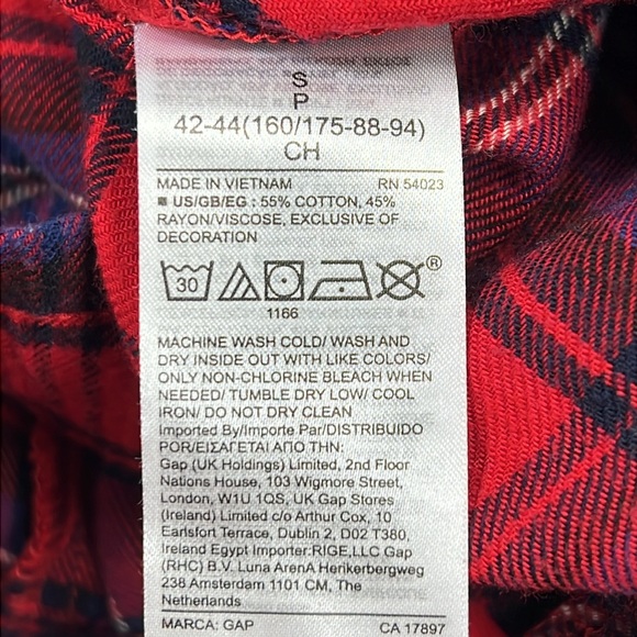 Gap Body Women’s Red Plaid PJ Lounge Pants Size S - Picture 7 of 7